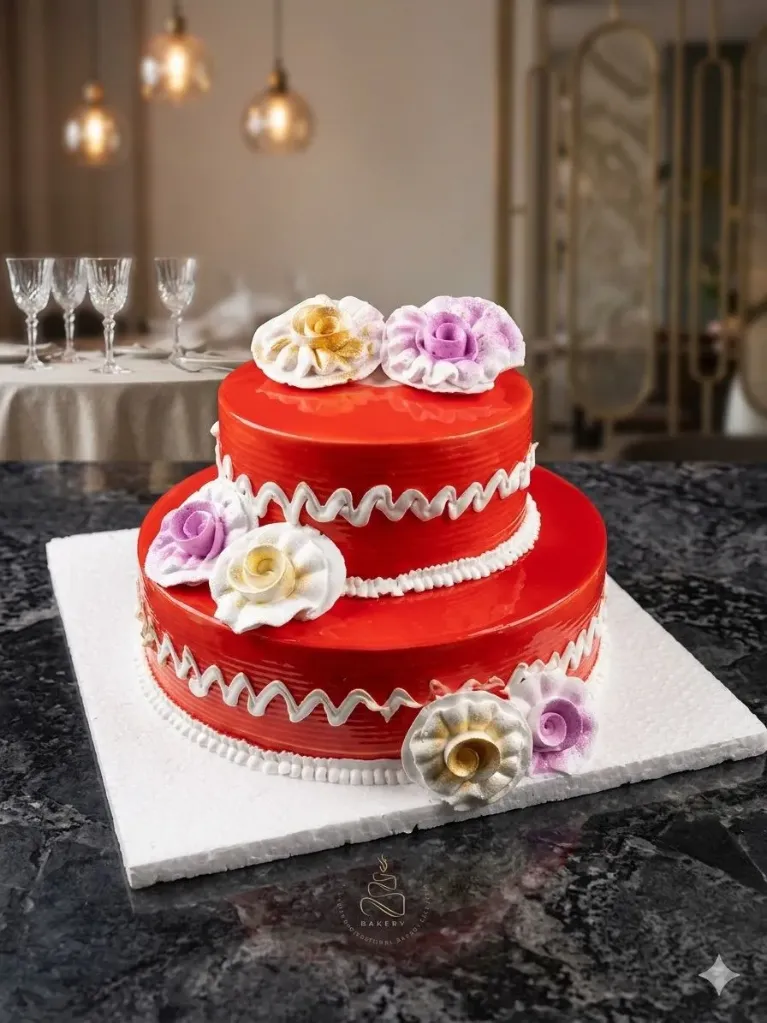 Strawberry tear (floor) cake