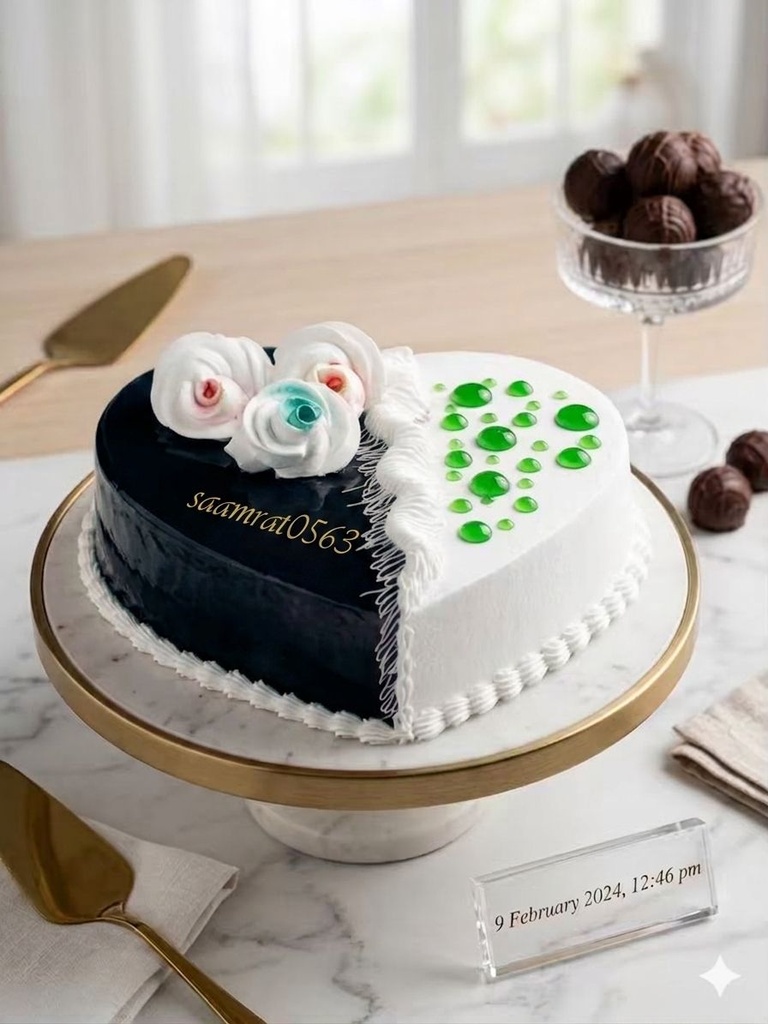 Heart shape cake (1kg, choco,vanilla)