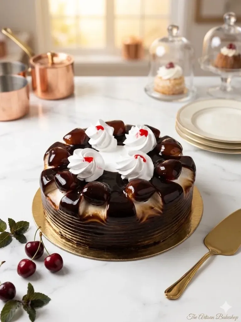 Low chocolate cake