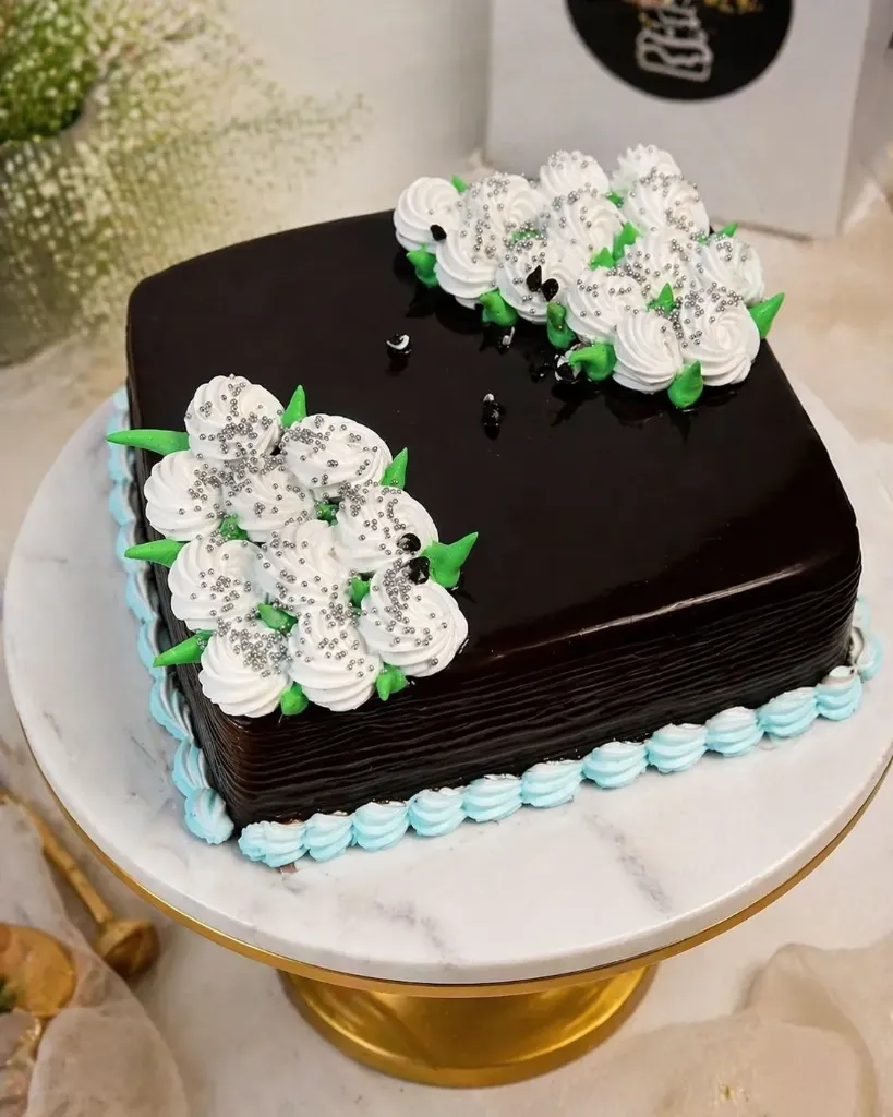 Square chocolate cake