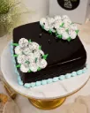Square chocolate cake