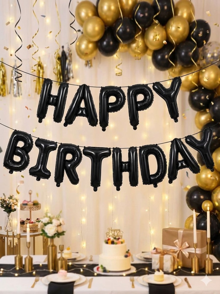 foil HB balloon banner